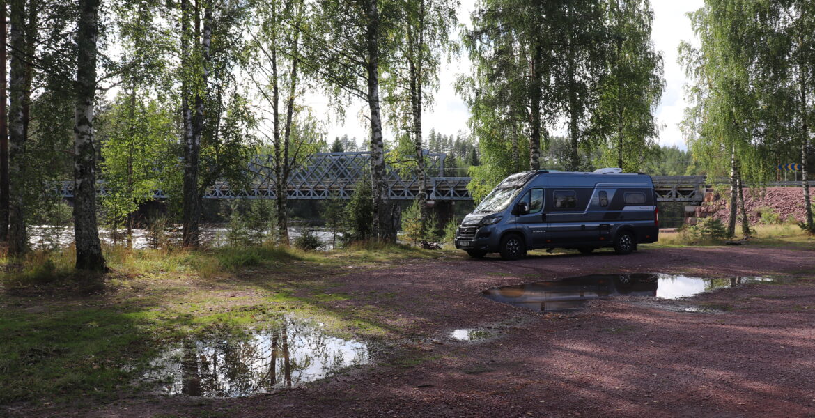 Lägerplats Oxbergsbron, Oxberg, Dalarna, Adria Twin, Ställplats.